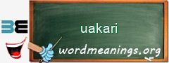 WordMeaning blackboard for uakari